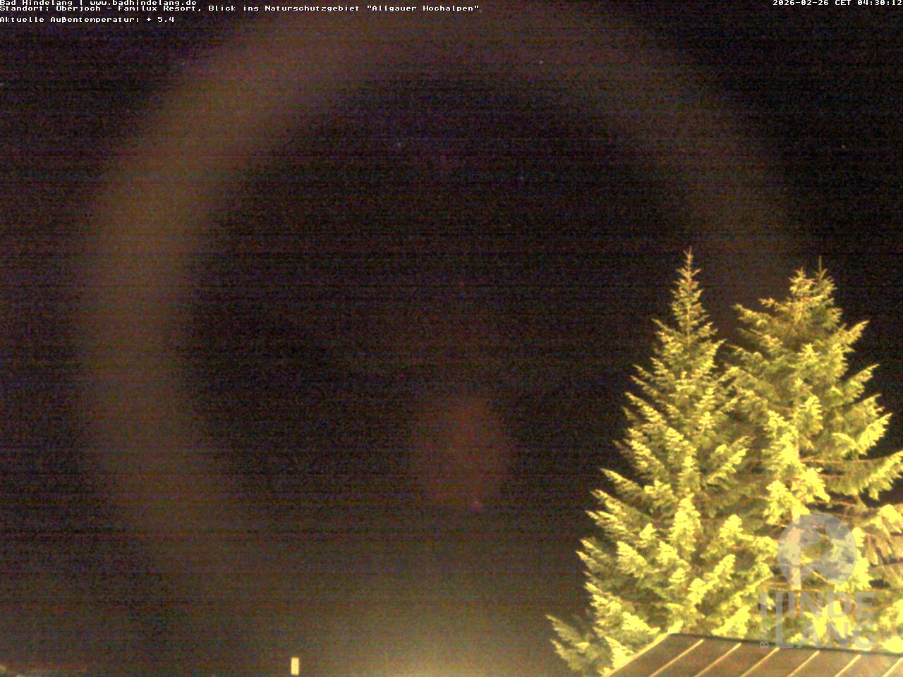 Archived image Webcam Kids hotel Oberjoch: view at the nature reseve "Allgäuer Hochalpen"