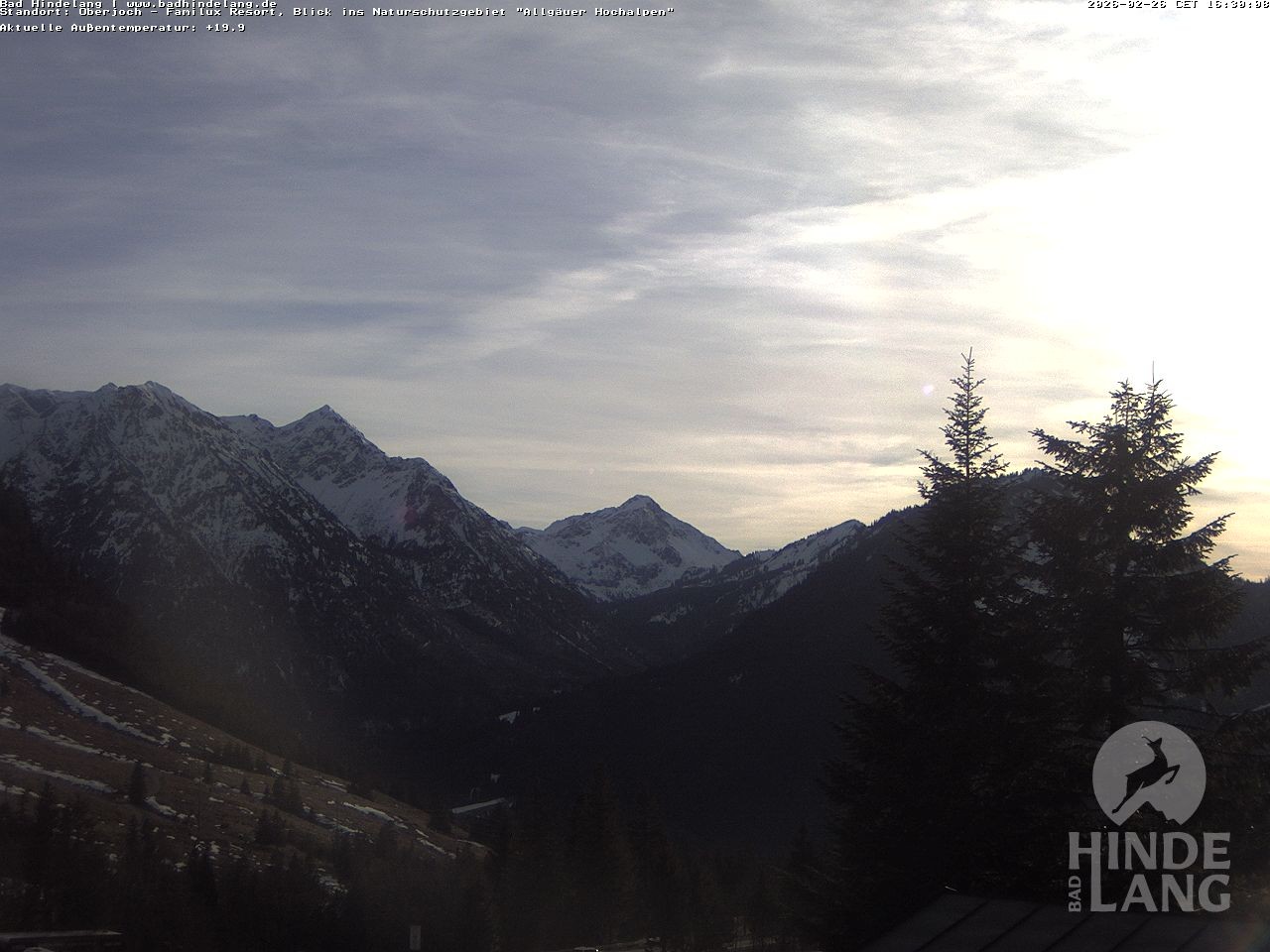 Archived image Webcam Kids hotel Oberjoch: view at the nature reseve "Allgäuer Hochalpen"
