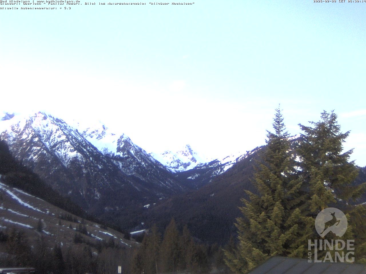 Archiv Foto Webcam Naturschutzgebiet "Allgäuer Hochalpen" vom Kinderhotel Oberjoch aus gesehen