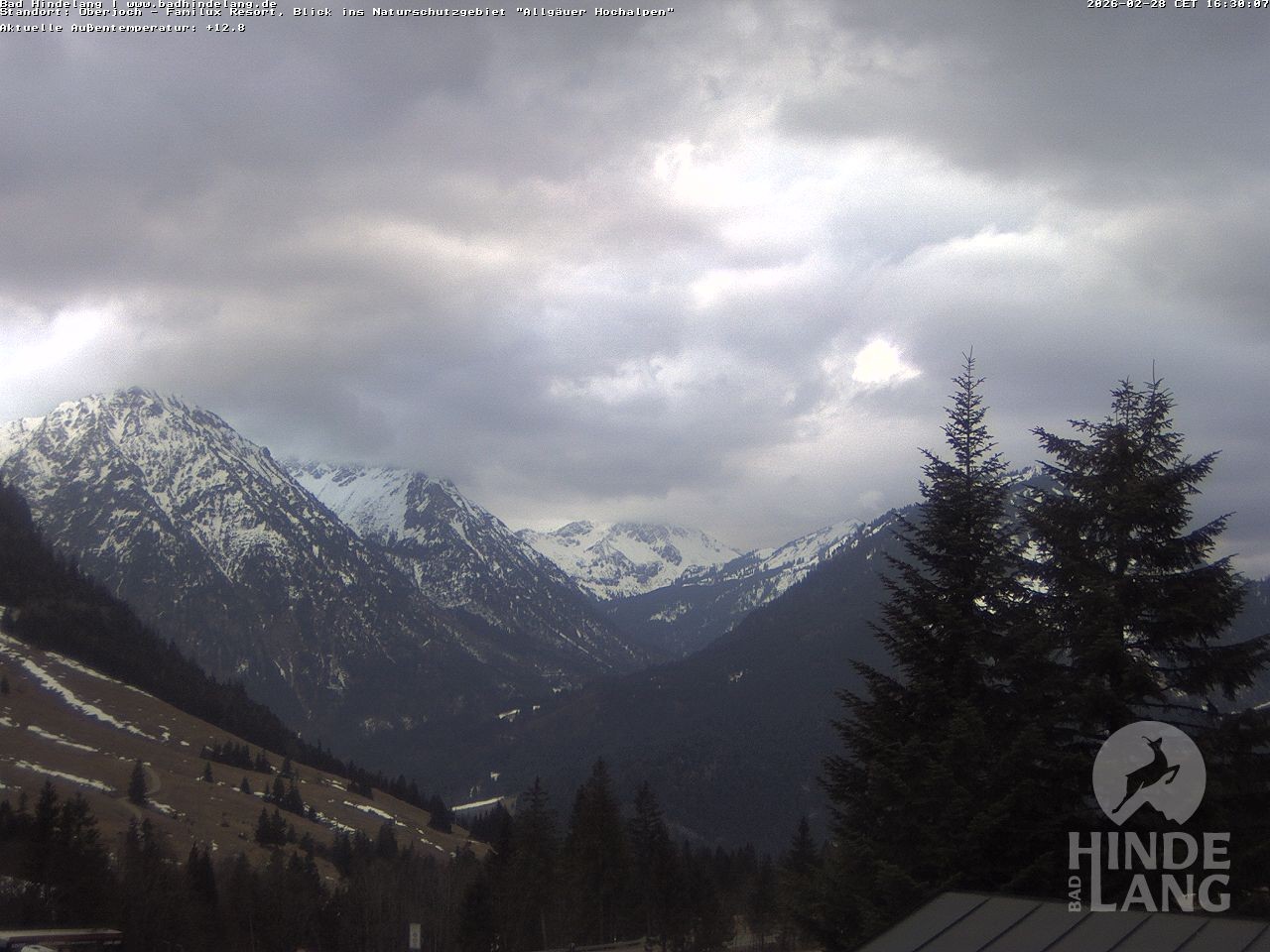 Archiv Foto Webcam Naturschutzgebiet "Allgäuer Hochalpen" vom Kinderhotel Oberjoch aus gesehen