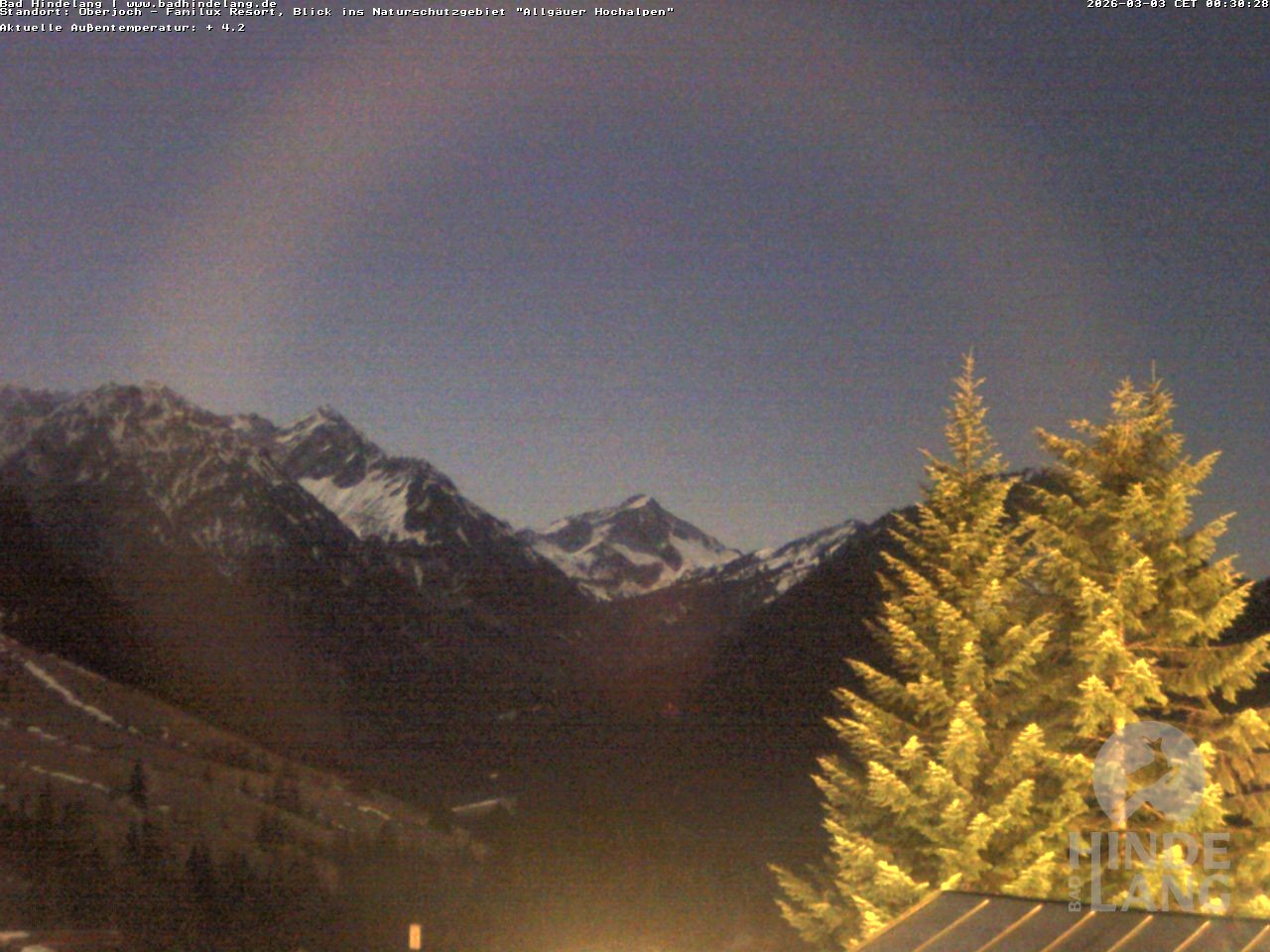 Archiv Foto Webcam Naturschutzgebiet "Allgäuer Hochalpen" vom Kinderhotel Oberjoch aus gesehen