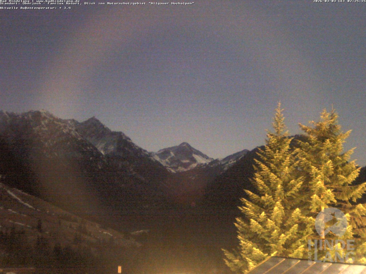 Archiv Foto Webcam Naturschutzgebiet "Allgäuer Hochalpen" vom Kinderhotel Oberjoch aus gesehen