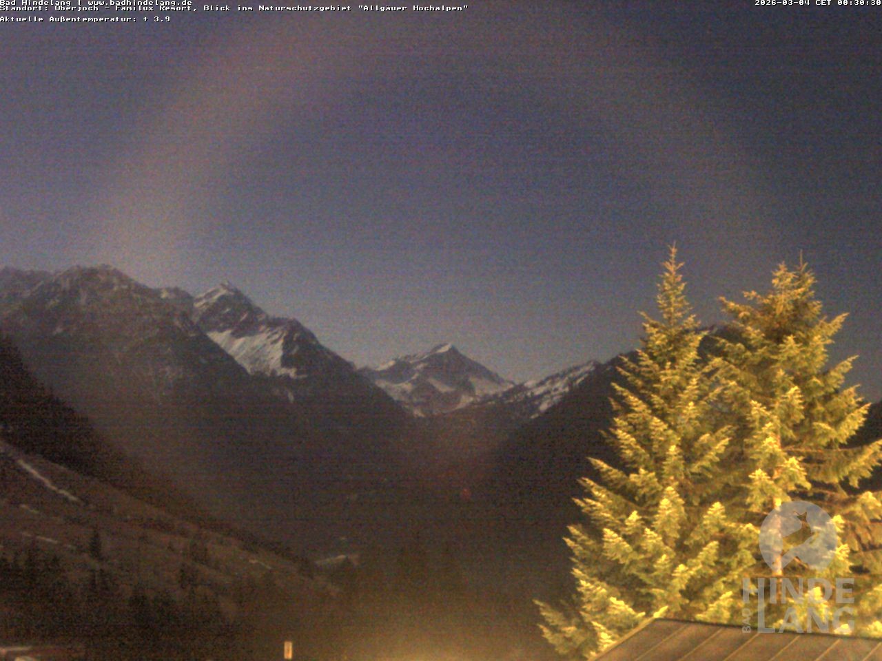 Archiv Foto Webcam Naturschutzgebiet "Allgäuer Hochalpen" vom Kinderhotel Oberjoch aus gesehen