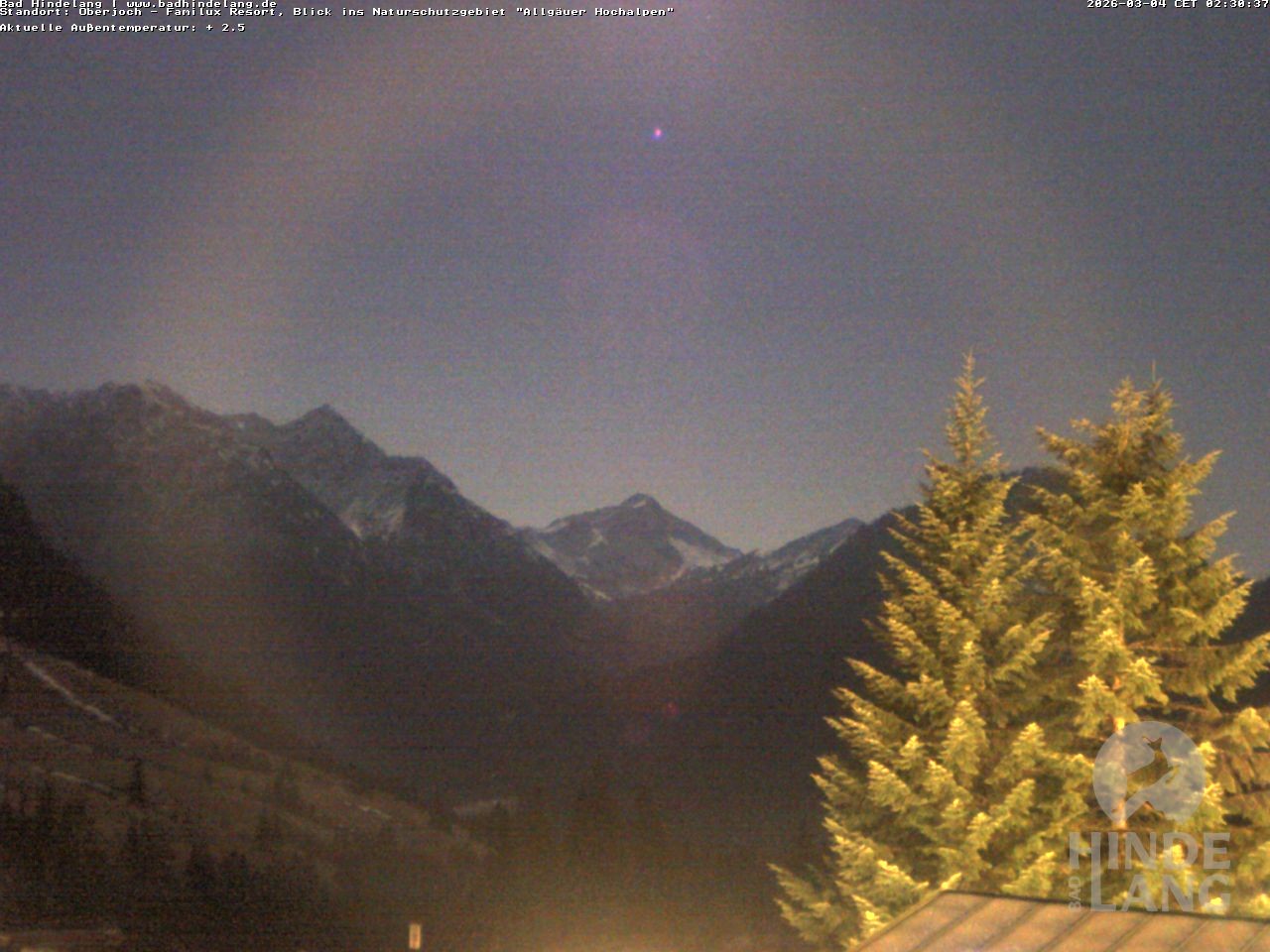 Archiv Foto Webcam Naturschutzgebiet "Allgäuer Hochalpen" vom Kinderhotel Oberjoch aus gesehen