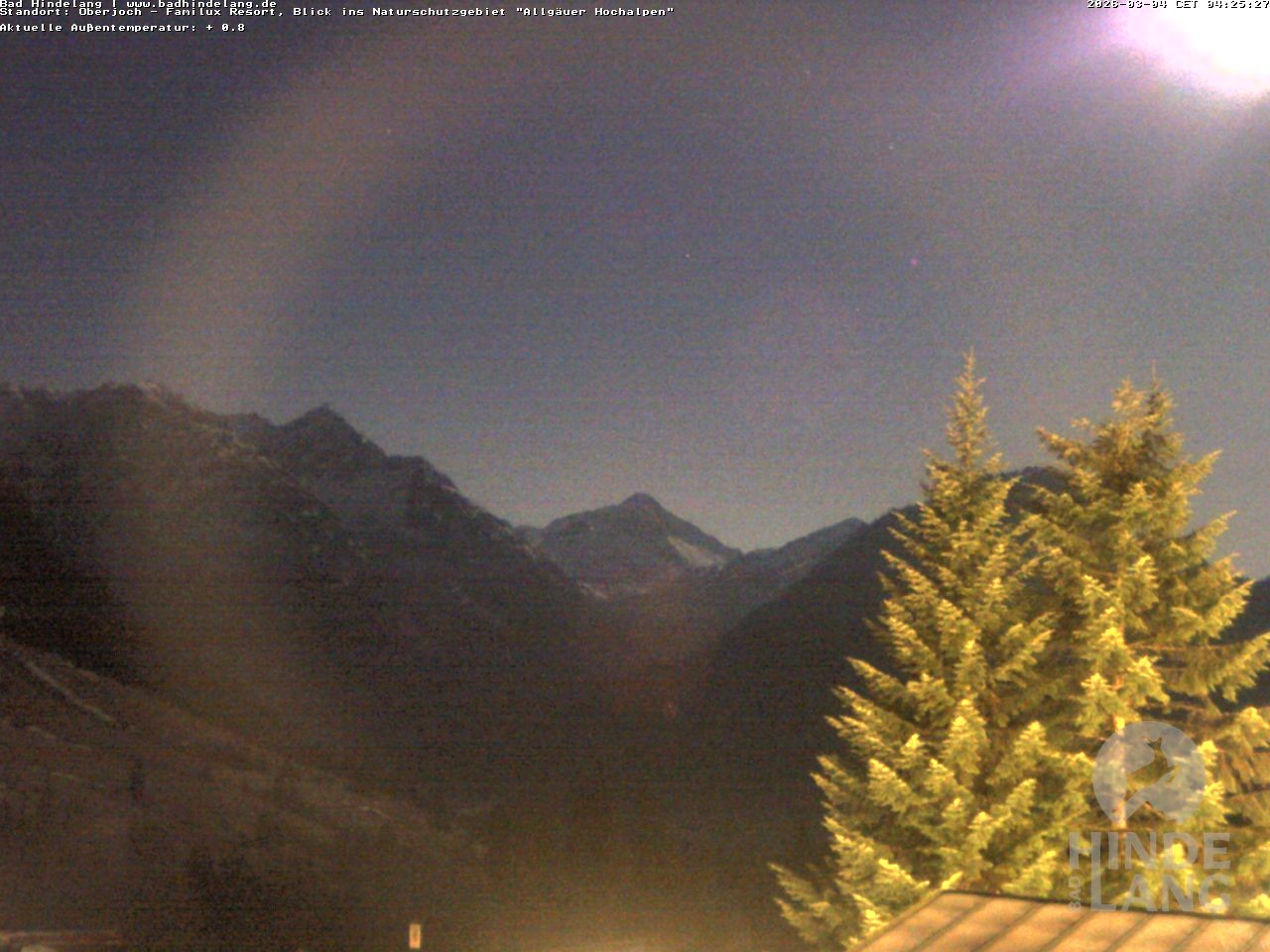 Archiv Foto Webcam Naturschutzgebiet "Allgäuer Hochalpen" vom Kinderhotel Oberjoch aus gesehen