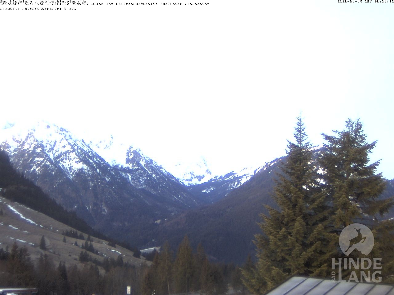 Archiv Foto Webcam Naturschutzgebiet "Allgäuer Hochalpen" vom Kinderhotel Oberjoch aus gesehen