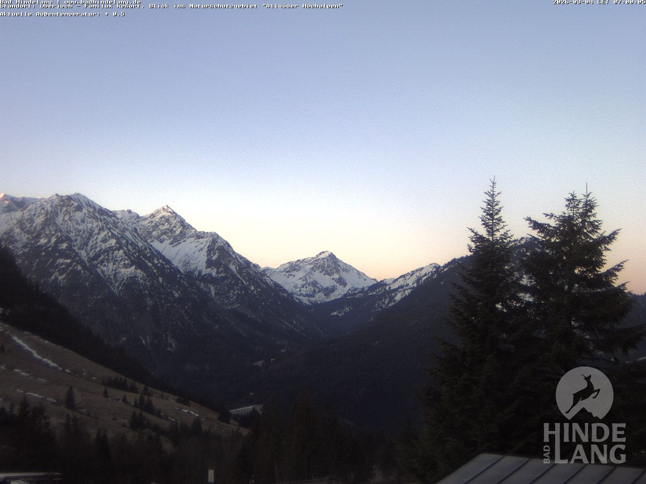 Archiv Foto Webcam Naturschutzgebiet "Allgäuer Hochalpen" vom Kinderhotel Oberjoch aus gesehen