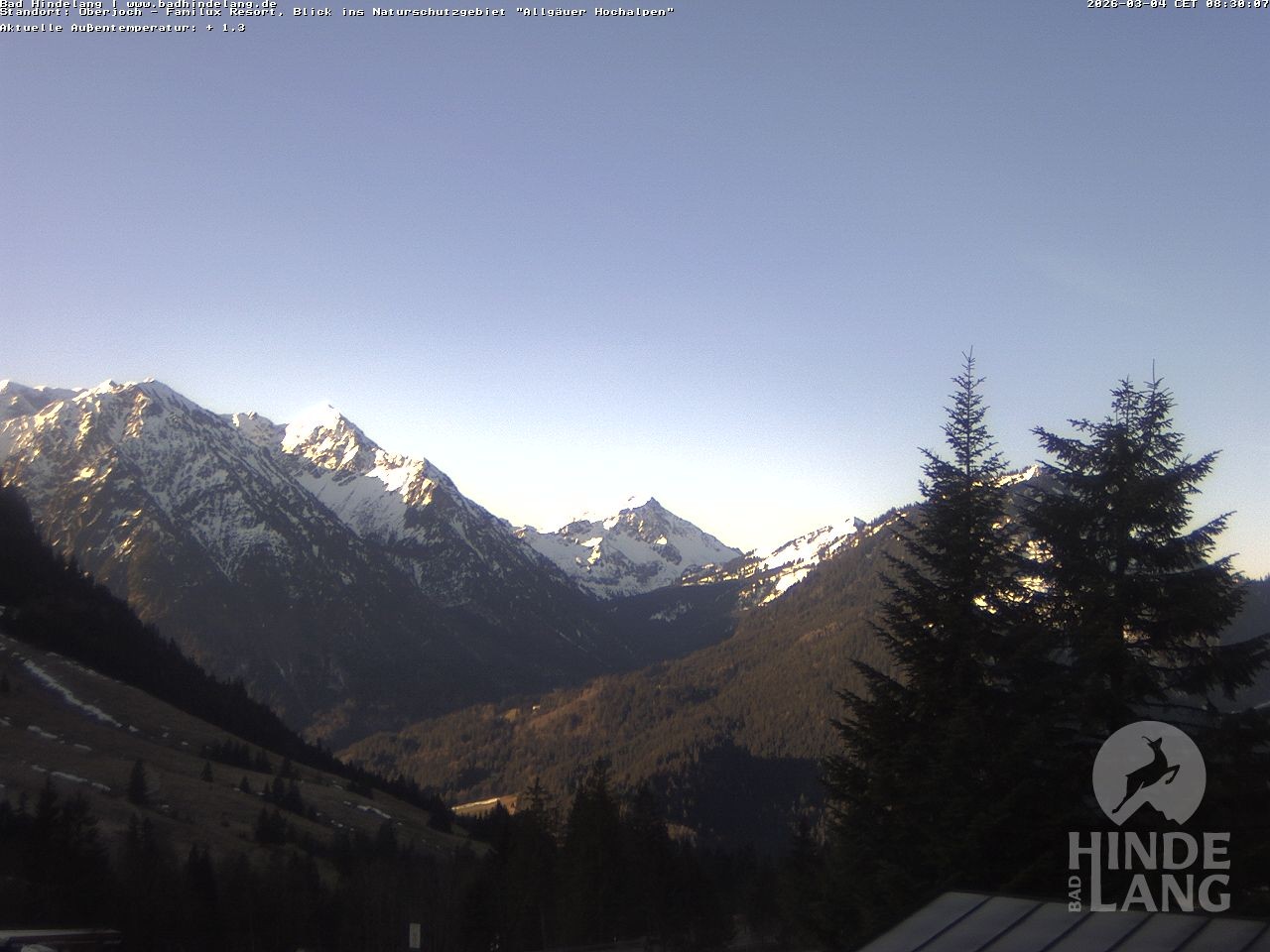 Archiv Foto Webcam Naturschutzgebiet "Allgäuer Hochalpen" vom Kinderhotel Oberjoch aus gesehen