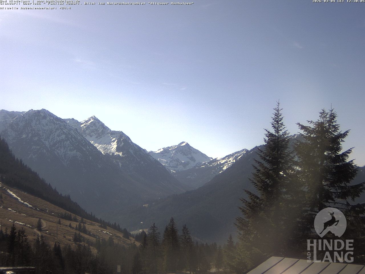 Archiv Foto Webcam Naturschutzgebiet "Allgäuer Hochalpen" vom Kinderhotel Oberjoch aus gesehen