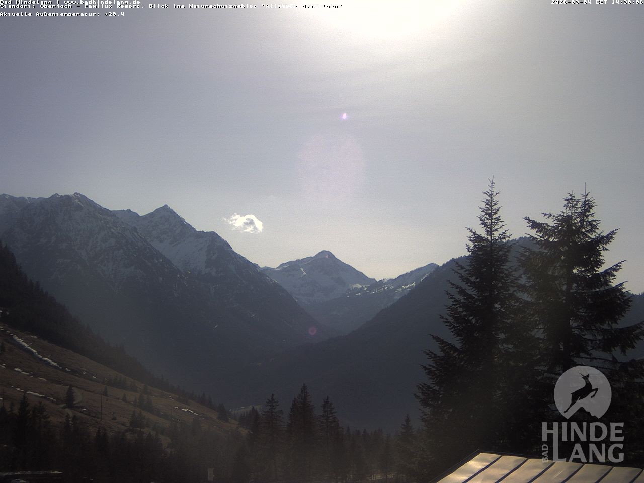 Archiv Foto Webcam Naturschutzgebiet "Allgäuer Hochalpen" vom Kinderhotel Oberjoch aus gesehen