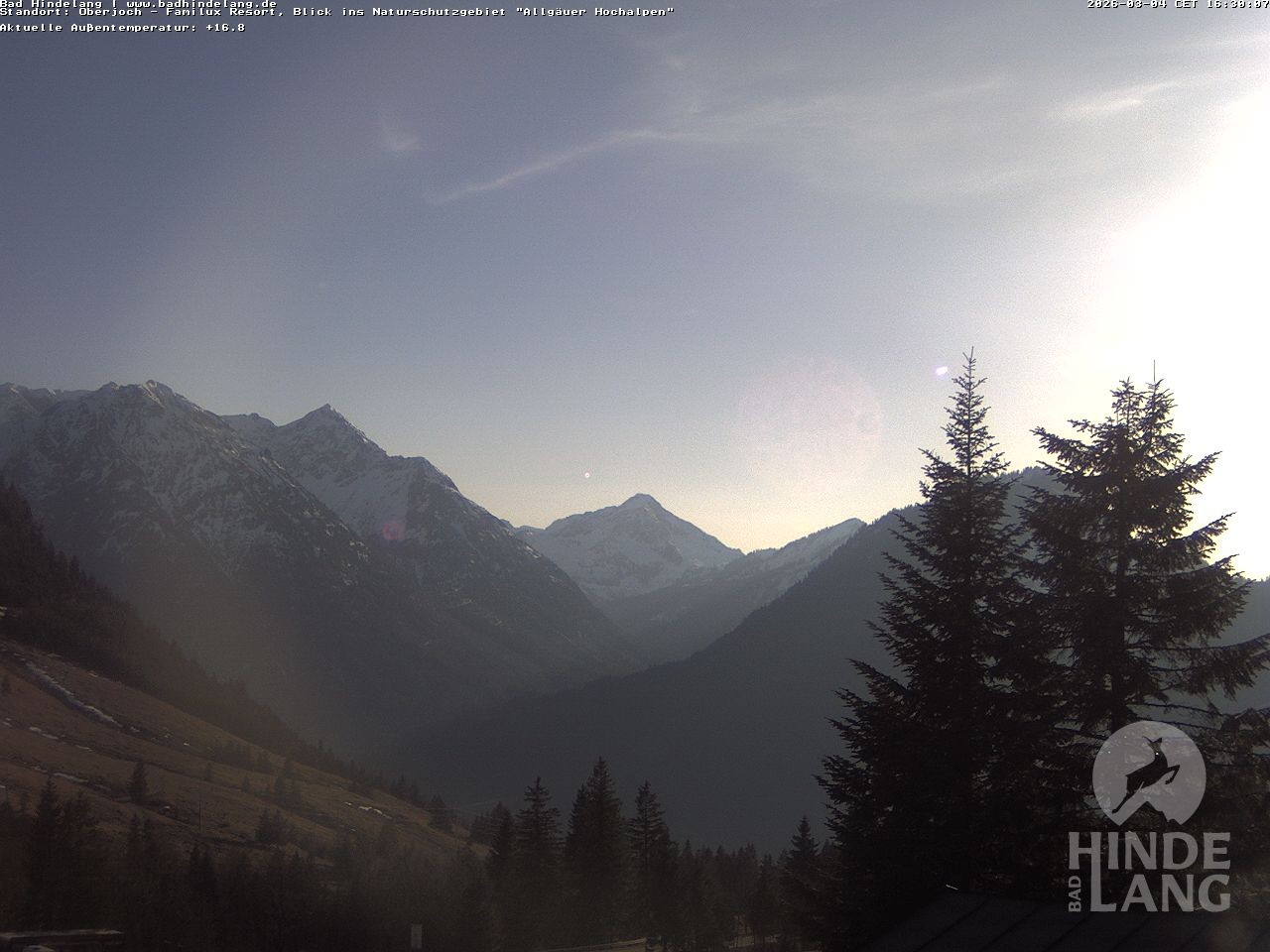 Archiv Foto Webcam Naturschutzgebiet "Allgäuer Hochalpen" vom Kinderhotel Oberjoch aus gesehen