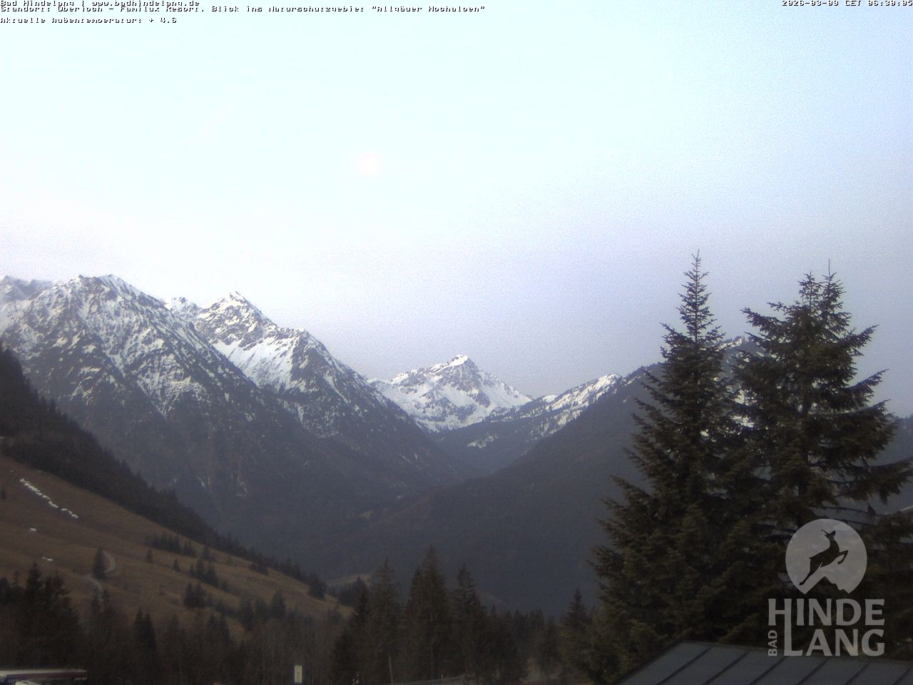 Archiv Foto Webcam Naturschutzgebiet "Allgäuer Hochalpen" vom Kinderhotel Oberjoch aus gesehen