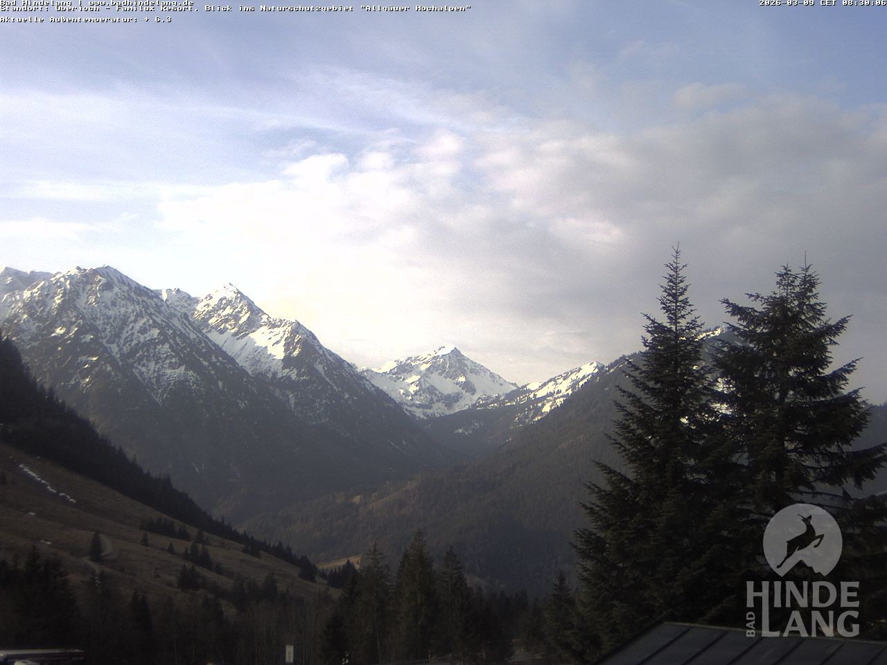 Archiv Foto Webcam Naturschutzgebiet "Allgäuer Hochalpen" vom Kinderhotel Oberjoch aus gesehen