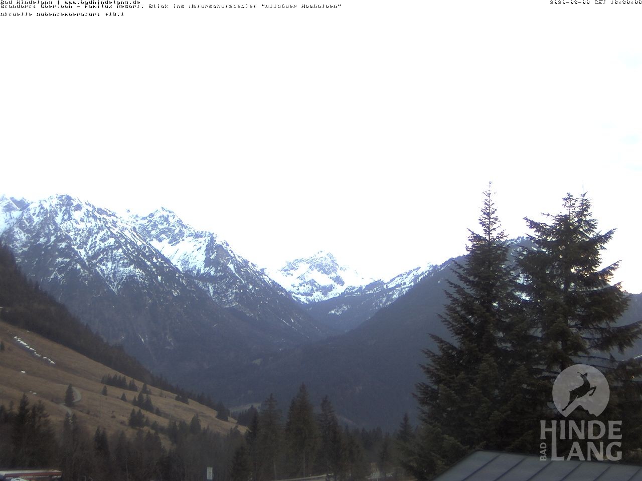 Archiv Foto Webcam Naturschutzgebiet "Allgäuer Hochalpen" vom Kinderhotel Oberjoch aus gesehen