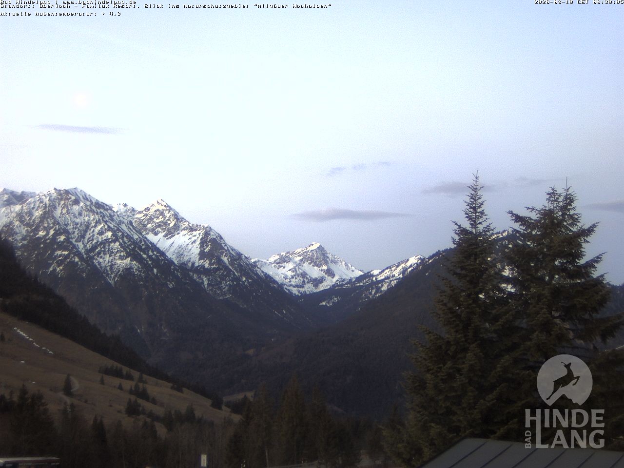 Archiv Foto Webcam Naturschutzgebiet "Allgäuer Hochalpen" vom Kinderhotel Oberjoch aus gesehen