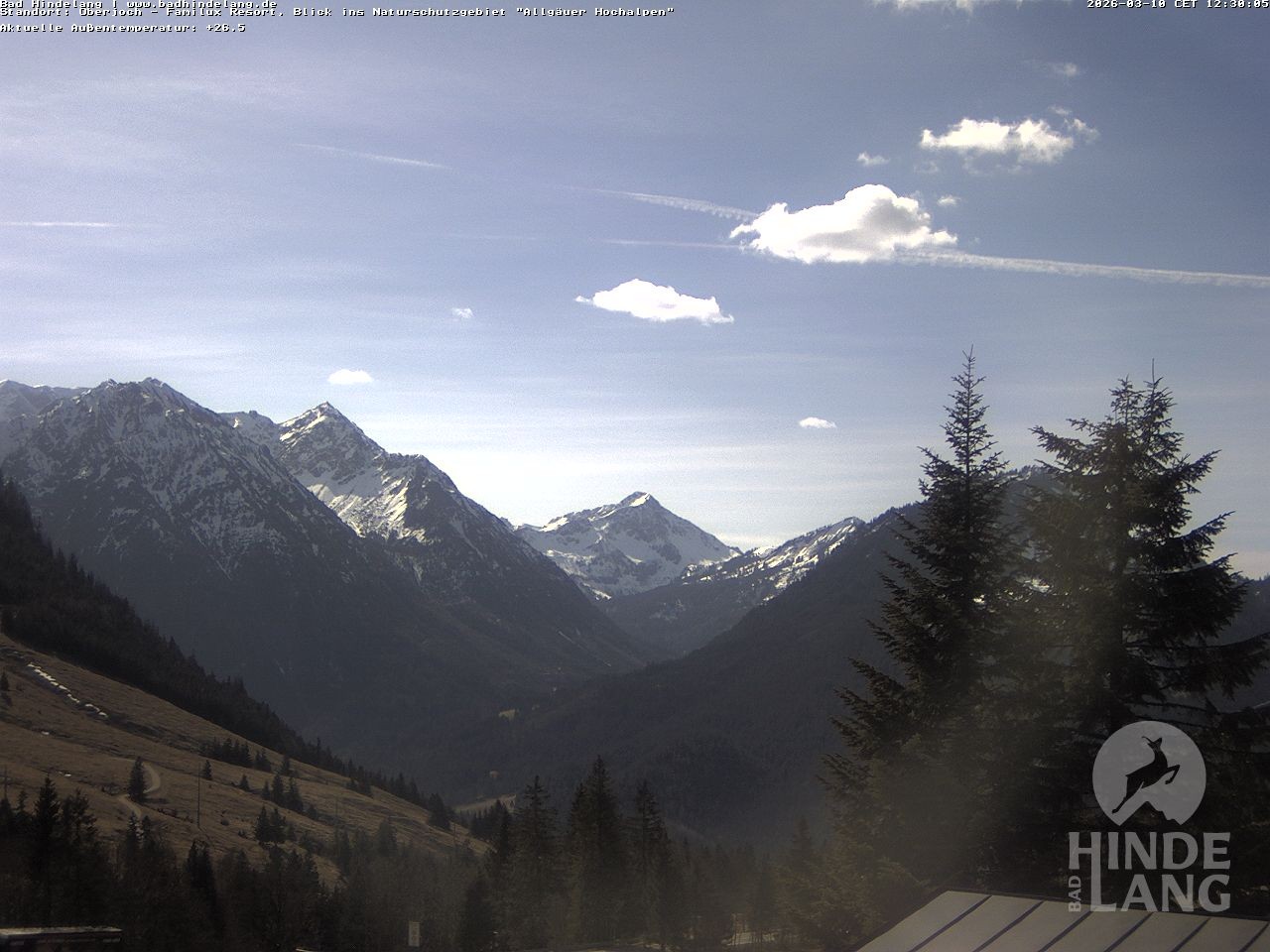 Archiv Foto Webcam Naturschutzgebiet "Allgäuer Hochalpen" vom Kinderhotel Oberjoch aus gesehen