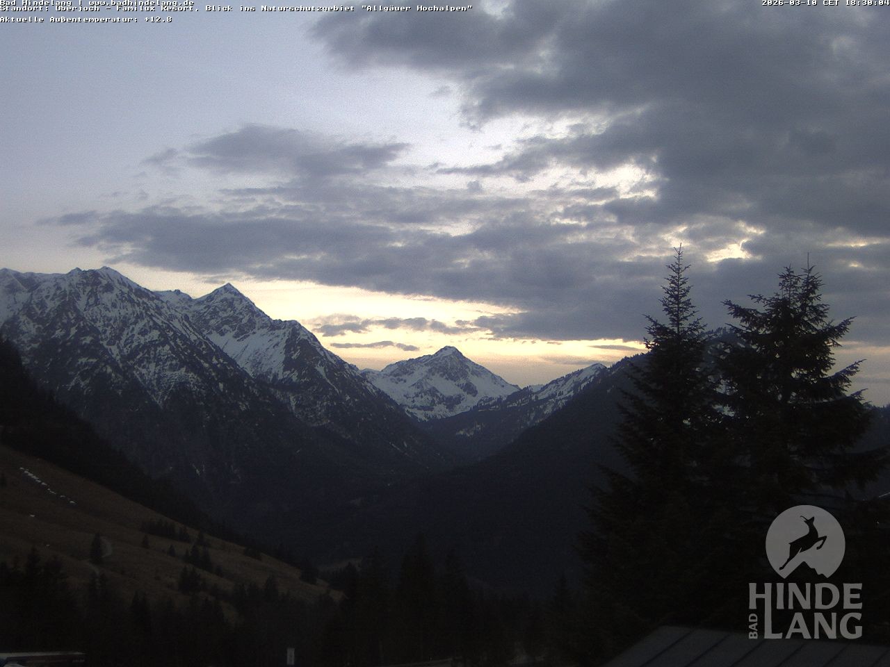 Archiv Foto Webcam Naturschutzgebiet "Allgäuer Hochalpen" vom Kinderhotel Oberjoch aus gesehen