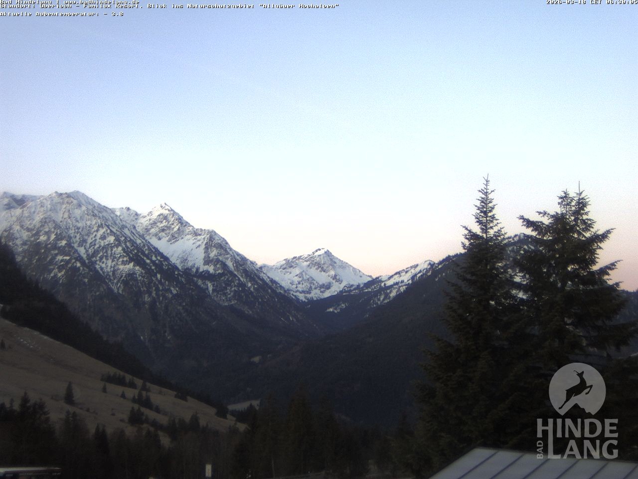 Archiv Foto Webcam Naturschutzgebiet "Allgäuer Hochalpen" vom Kinderhotel Oberjoch aus gesehen