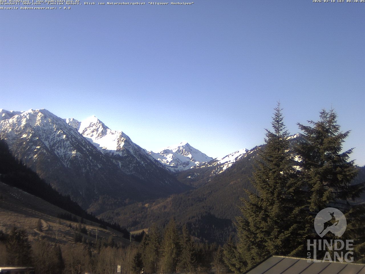 Archiv Foto Webcam Naturschutzgebiet "Allgäuer Hochalpen" vom Kinderhotel Oberjoch aus gesehen