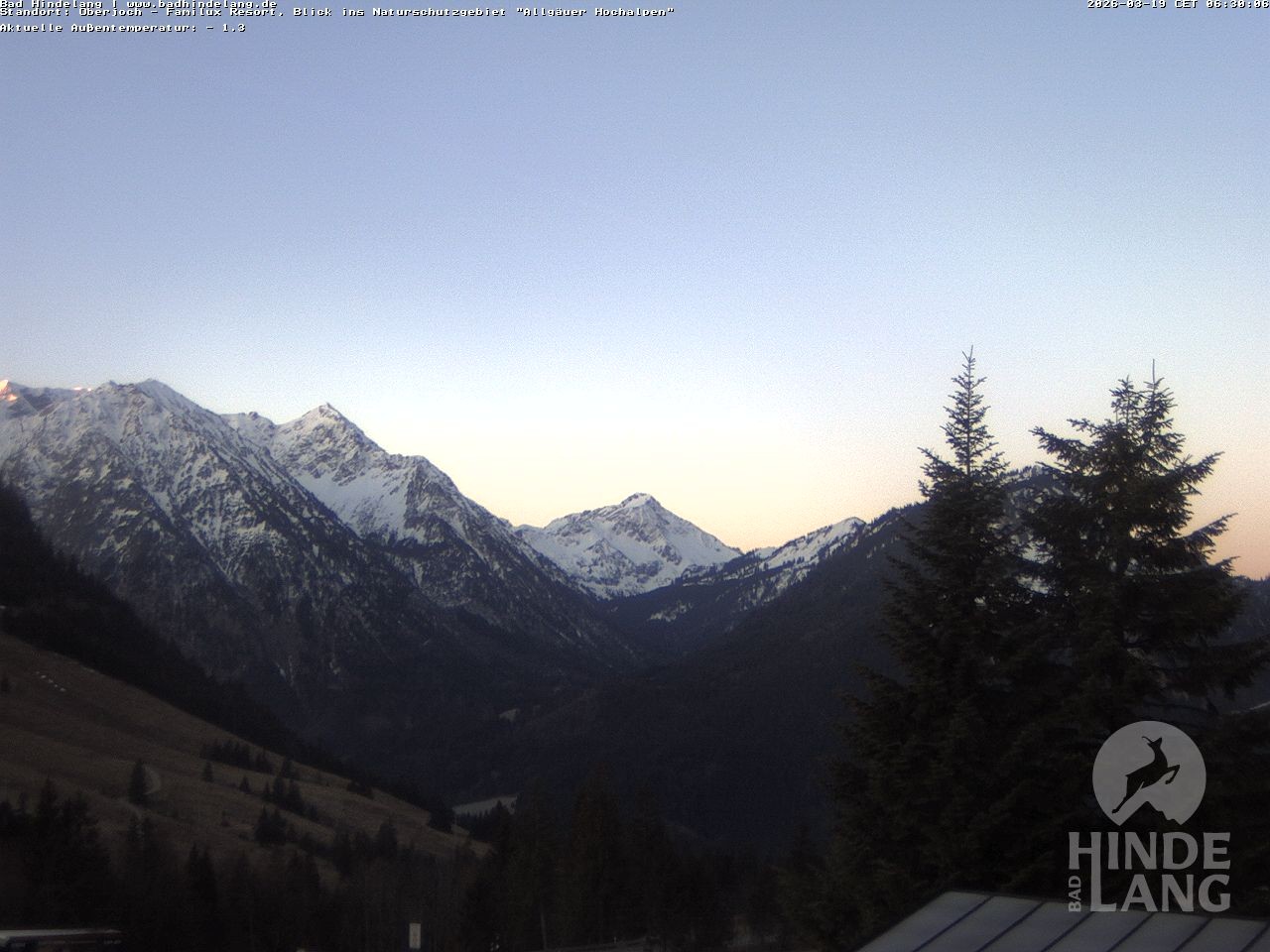 Archiv Foto Webcam Naturschutzgebiet "Allgäuer Hochalpen" vom Kinderhotel Oberjoch aus gesehen