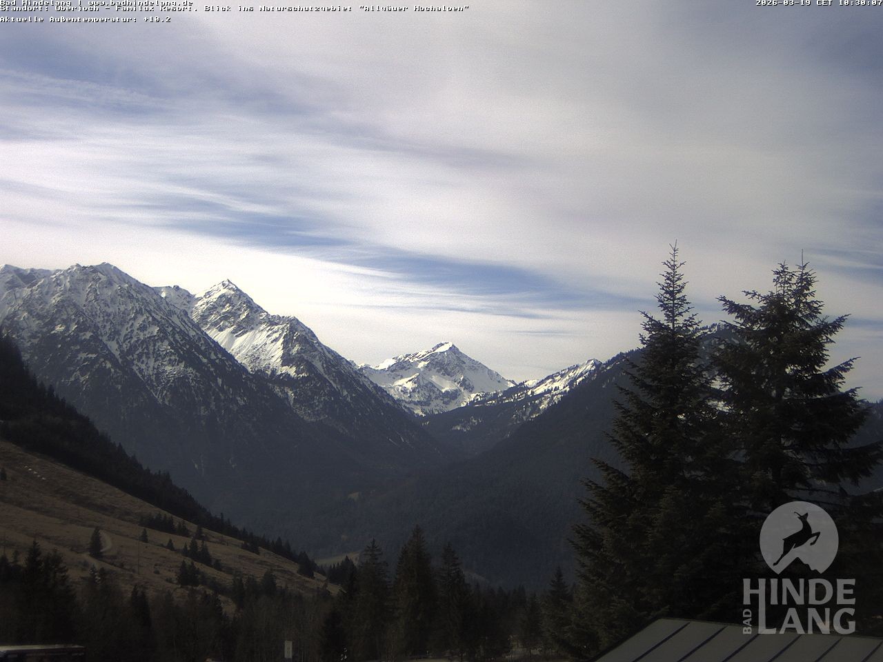 Archiv Foto Webcam Naturschutzgebiet "Allgäuer Hochalpen" vom Kinderhotel Oberjoch aus gesehen