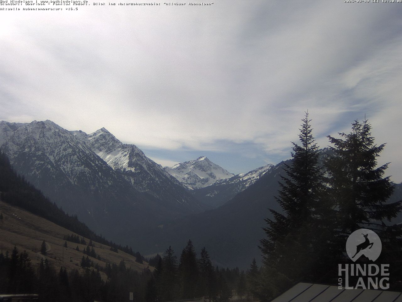 Archiv Foto Webcam Naturschutzgebiet "Allgäuer Hochalpen" vom Kinderhotel Oberjoch aus gesehen