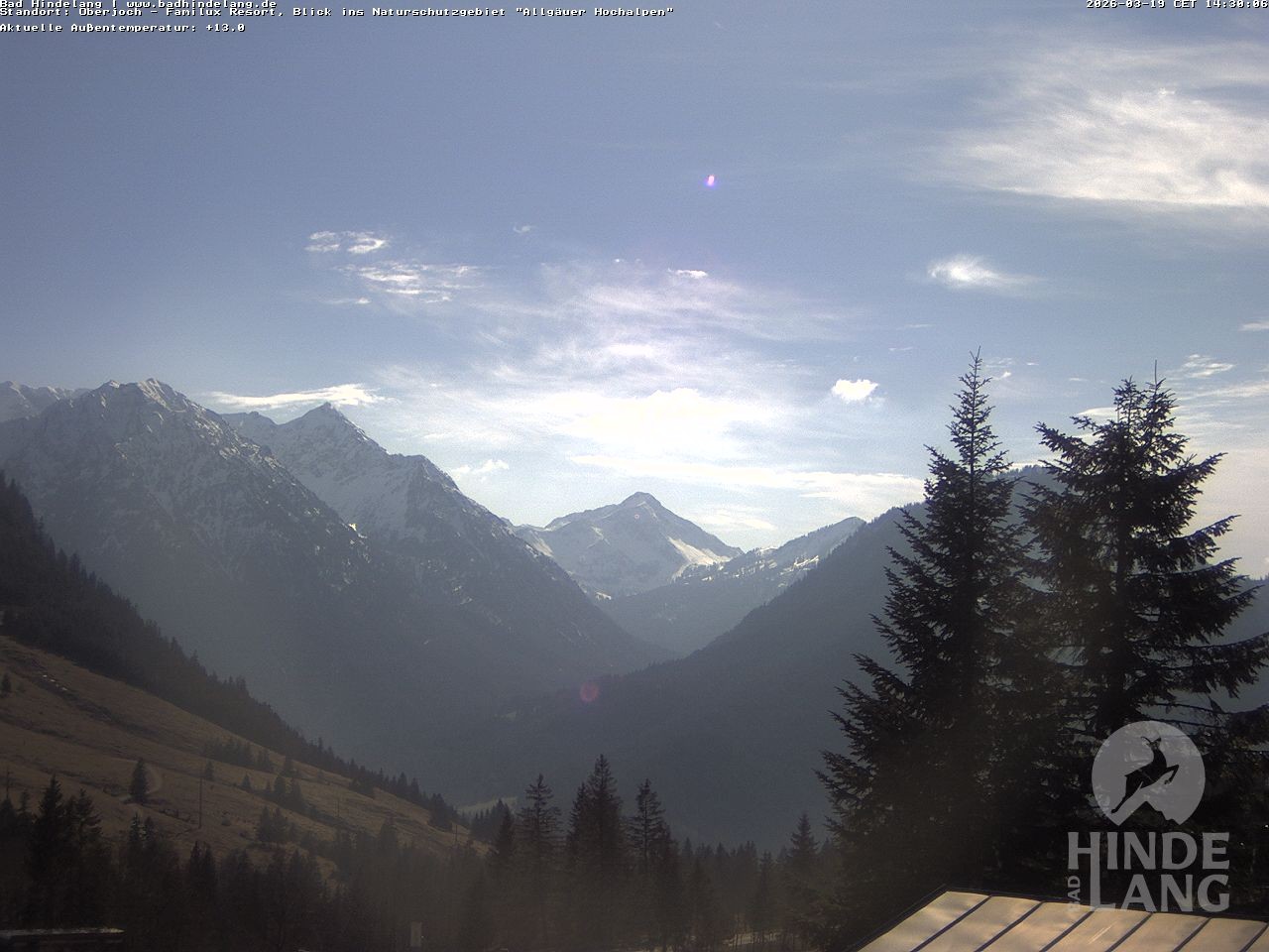 Archiv Foto Webcam Naturschutzgebiet "Allgäuer Hochalpen" vom Kinderhotel Oberjoch aus gesehen
