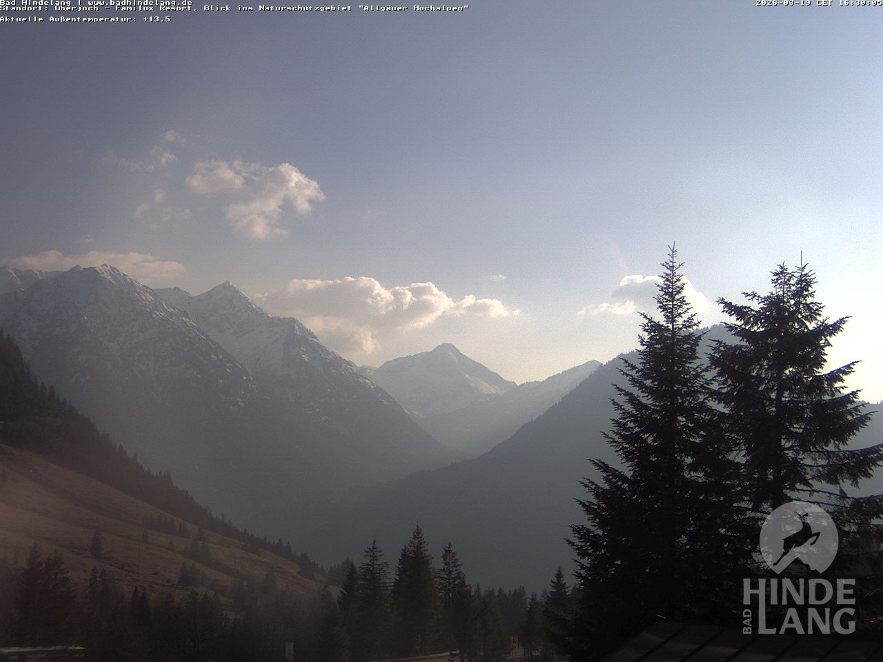 Archiv Foto Webcam Naturschutzgebiet "Allgäuer Hochalpen" vom Kinderhotel Oberjoch aus gesehen