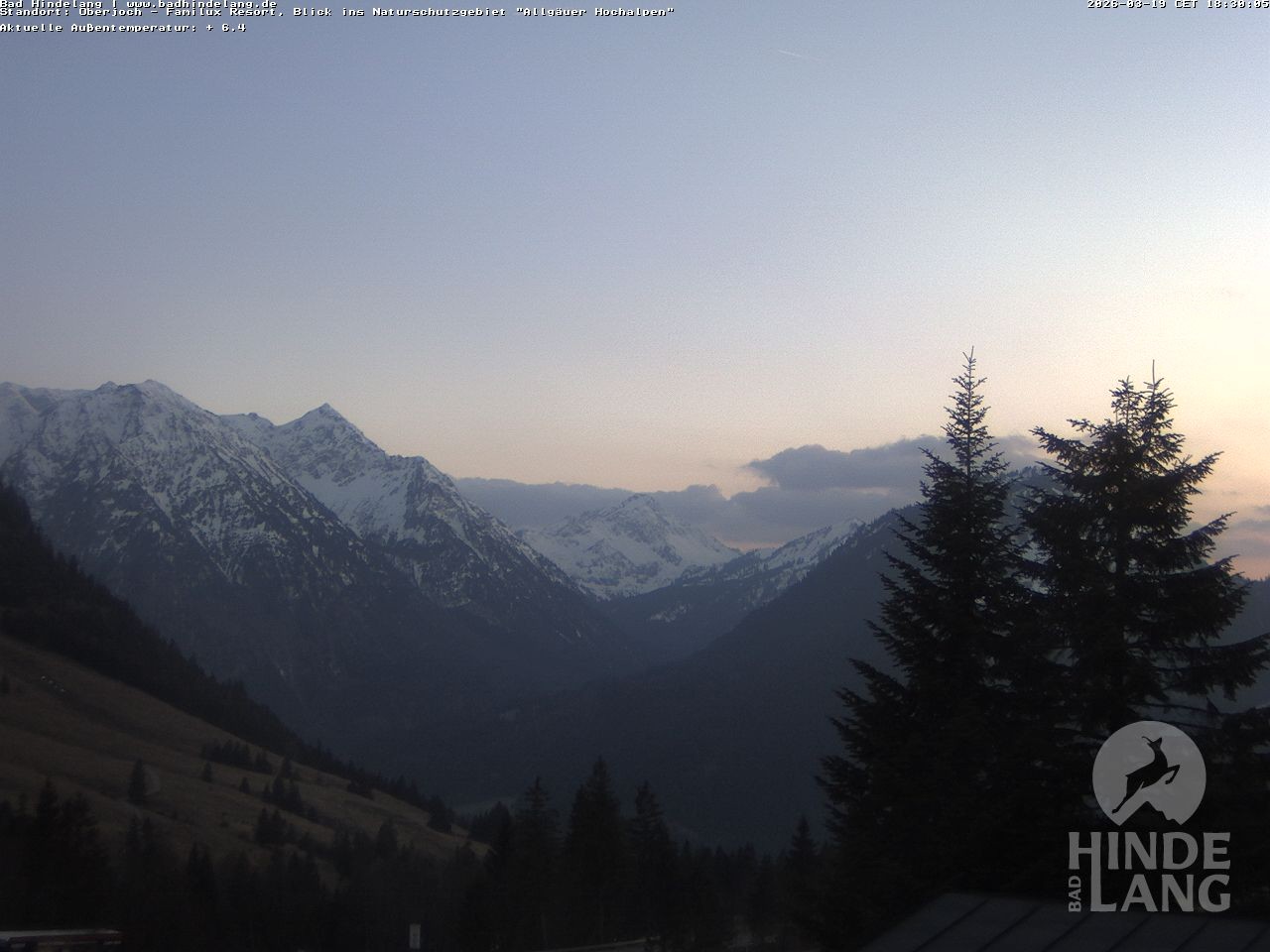 Archiv Foto Webcam Naturschutzgebiet "Allgäuer Hochalpen" vom Kinderhotel Oberjoch aus gesehen