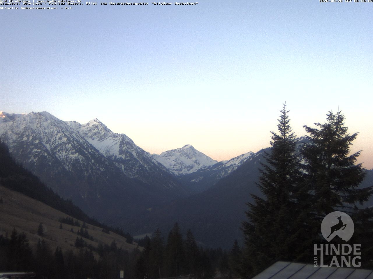 Archiv Foto Webcam Naturschutzgebiet "Allgäuer Hochalpen" vom Kinderhotel Oberjoch aus gesehen