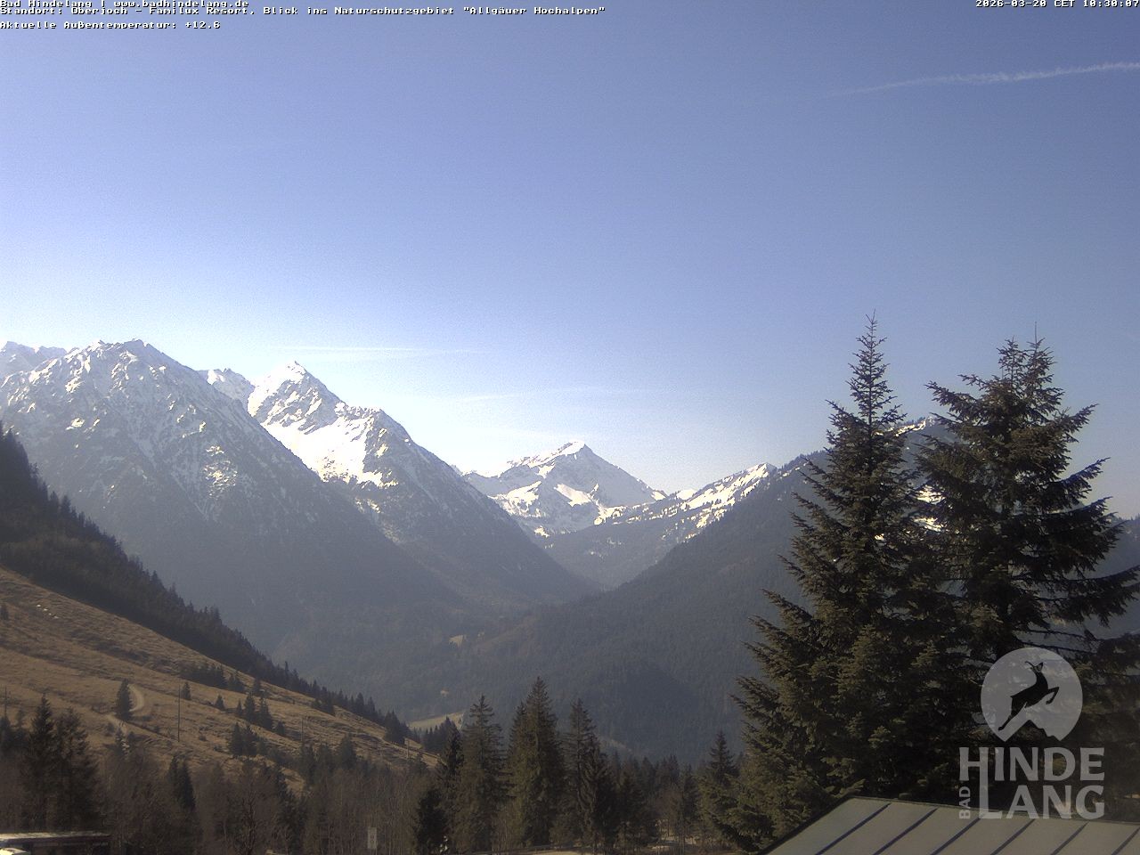 Archiv Foto Webcam Naturschutzgebiet "Allgäuer Hochalpen" vom Kinderhotel Oberjoch aus gesehen