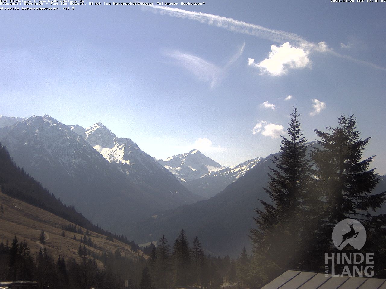 Archiv Foto Webcam Naturschutzgebiet "Allgäuer Hochalpen" vom Kinderhotel Oberjoch aus gesehen