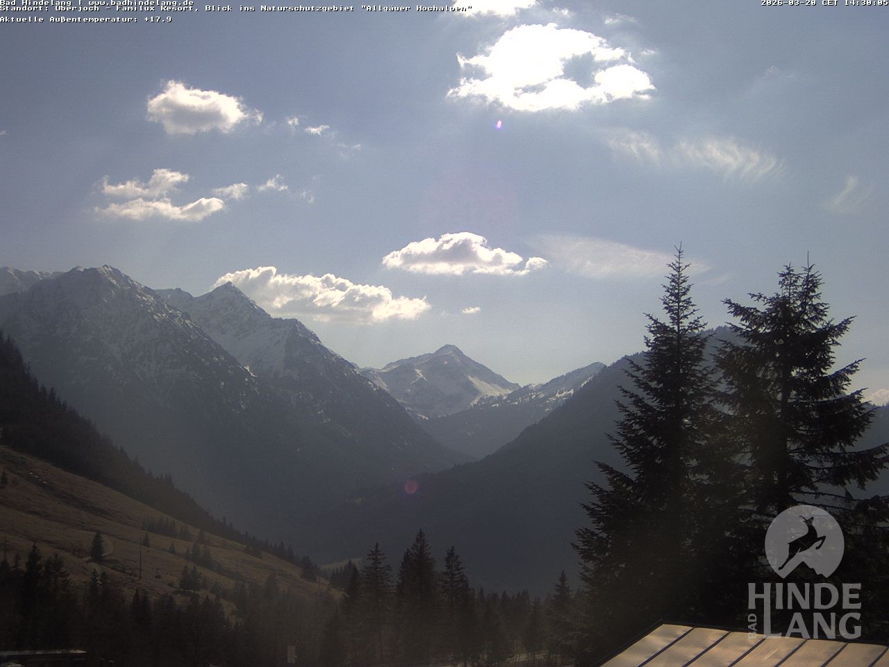 Archiv Foto Webcam Naturschutzgebiet "Allgäuer Hochalpen" vom Kinderhotel Oberjoch aus gesehen