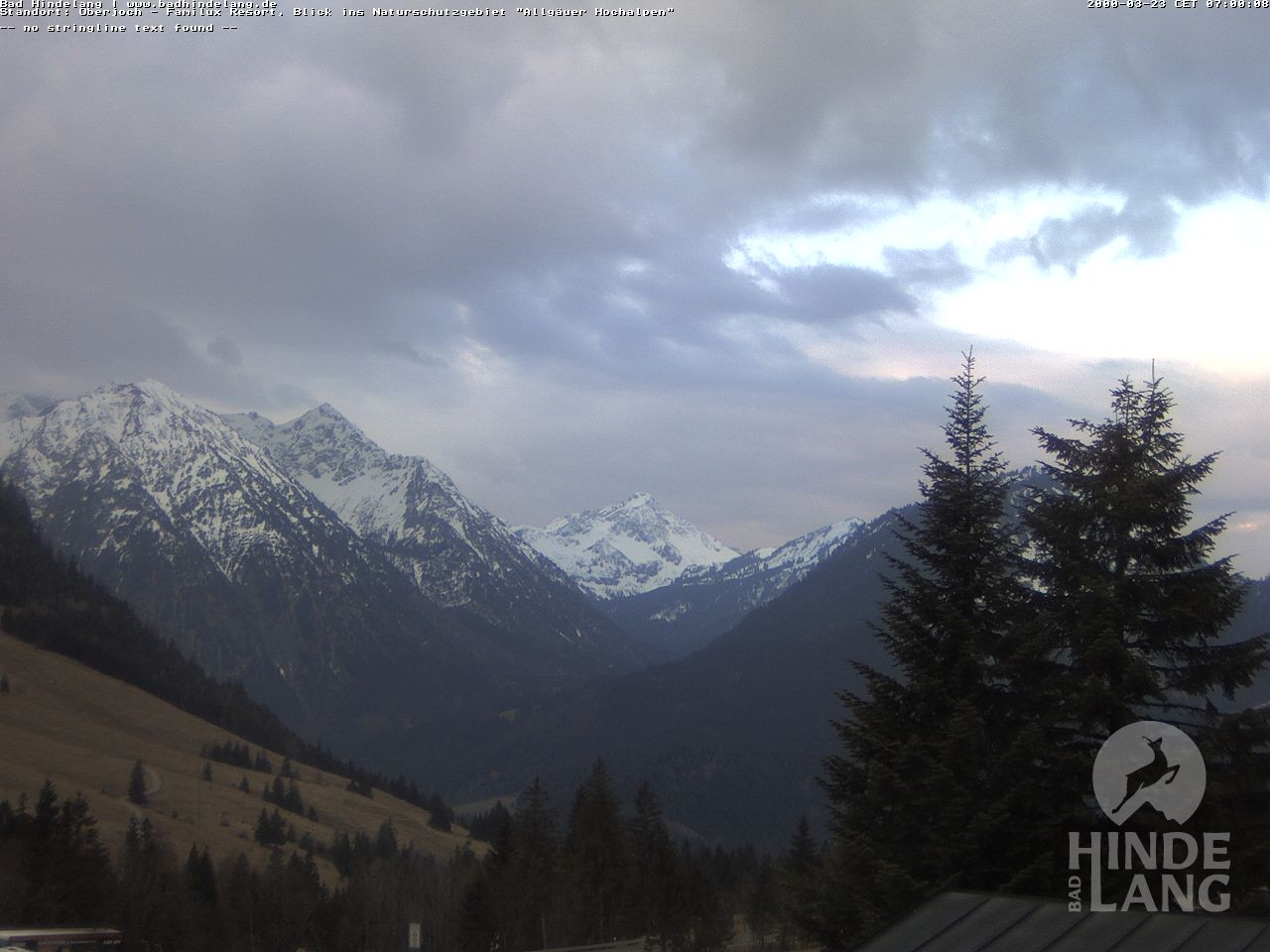 Archiv Foto Webcam Naturschutzgebiet "Allgäuer Hochalpen" vom Kinderhotel Oberjoch aus gesehen