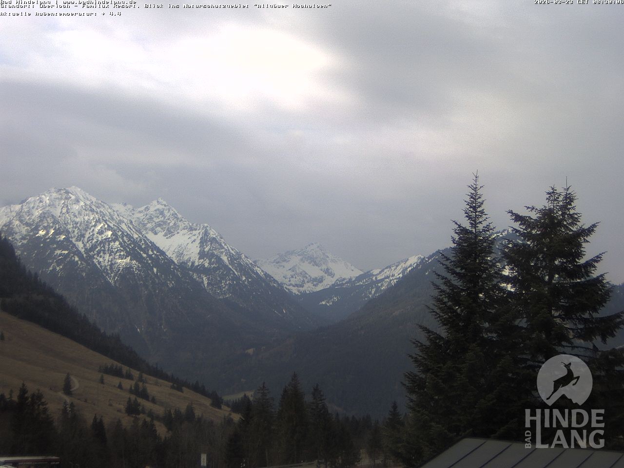 Archiv Foto Webcam Naturschutzgebiet "Allgäuer Hochalpen" vom Kinderhotel Oberjoch aus gesehen