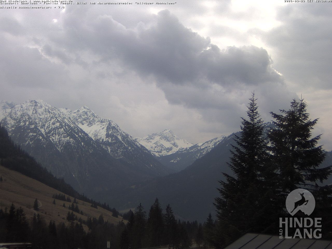 Archiv Foto Webcam Naturschutzgebiet "Allgäuer Hochalpen" vom Kinderhotel Oberjoch aus gesehen