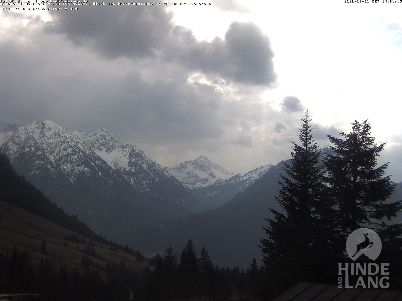 Archiv Foto Webcam Naturschutzgebiet "Allgäuer Hochalpen" vom Kinderhotel Oberjoch aus gesehen
