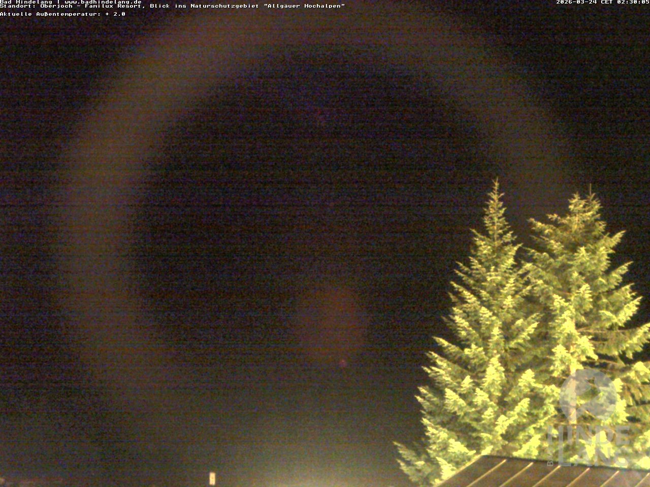 Archived image Webcam Kids hotel Oberjoch: view at the nature reseve "Allgäuer Hochalpen"