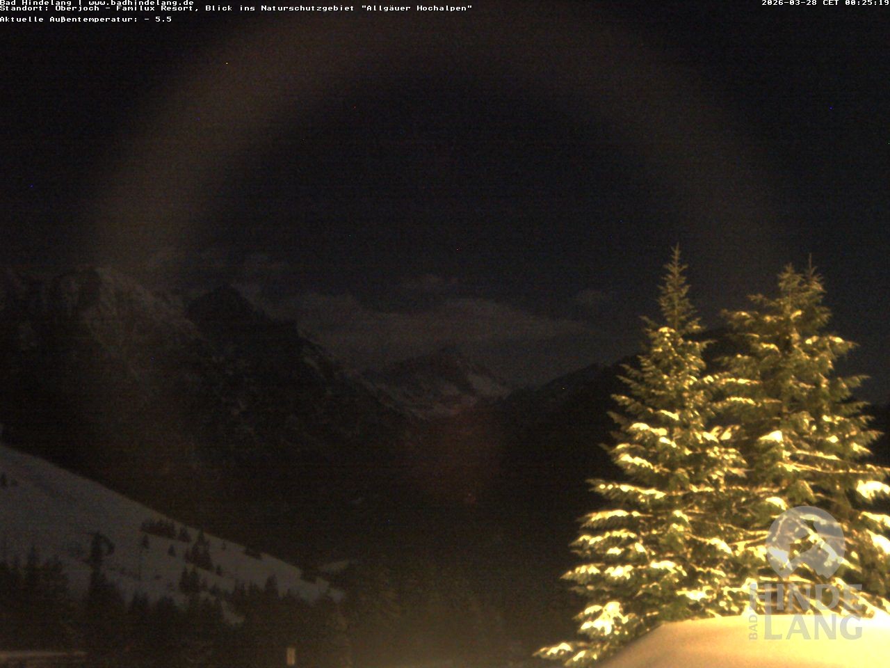 Archived image Webcam Kids hotel Oberjoch: view at the nature reseve "Allgäuer Hochalpen"