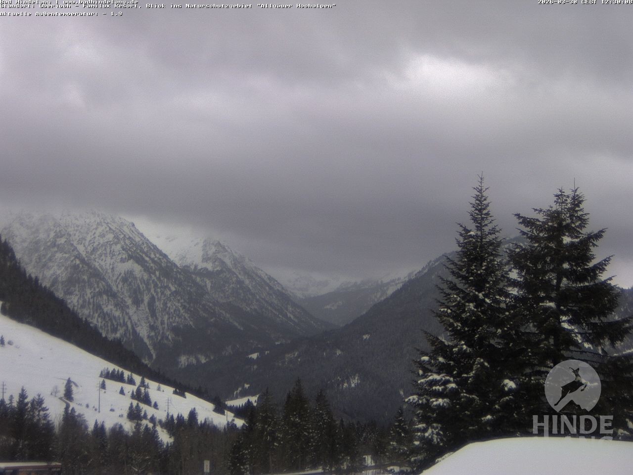 Archived image Webcam Kids hotel Oberjoch: view at the nature reseve "Allgäuer Hochalpen"