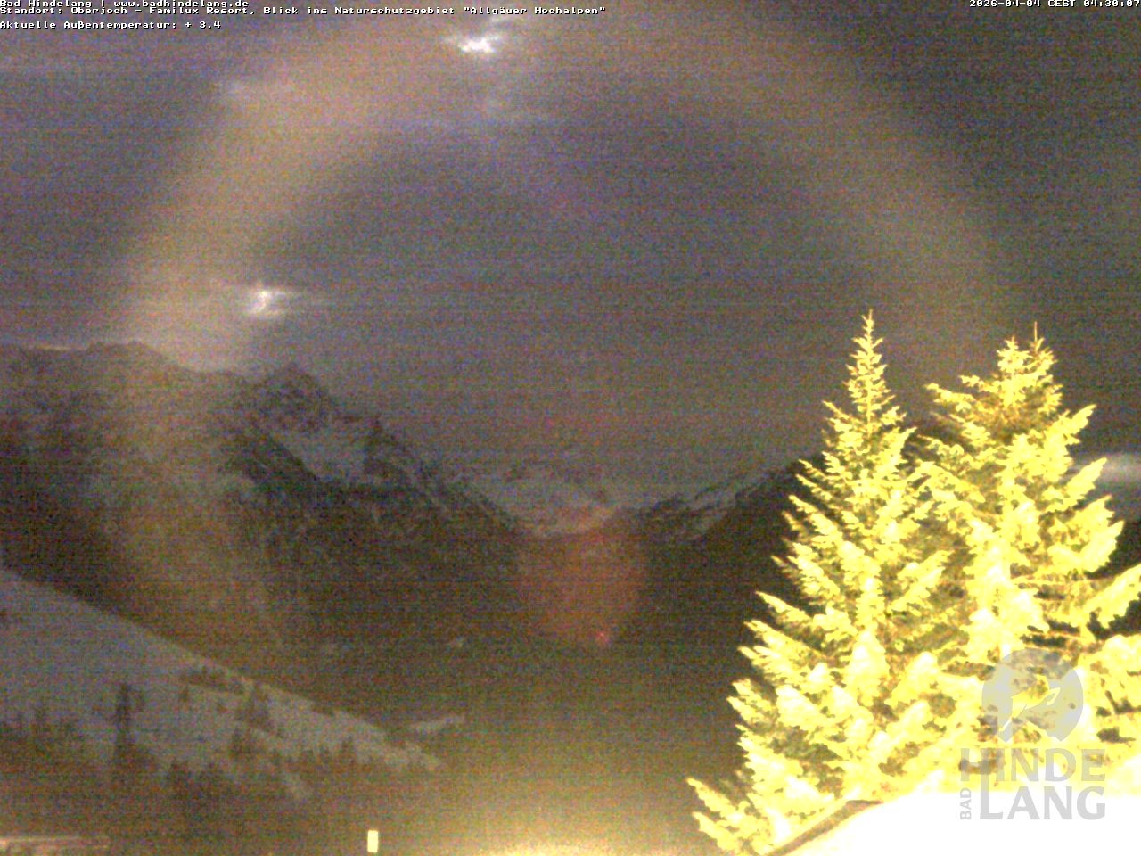 Archiv Foto Webcam Naturschutzgebiet "Allgäuer Hochalpen" vom Kinderhotel Oberjoch aus gesehen