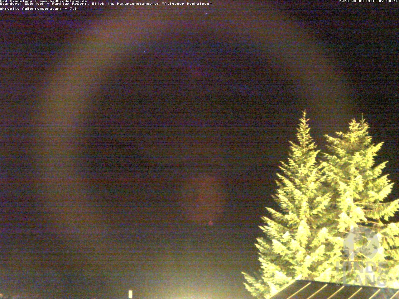 Archived image Webcam Kids hotel Oberjoch: view at the nature reseve "Allgäuer Hochalpen"