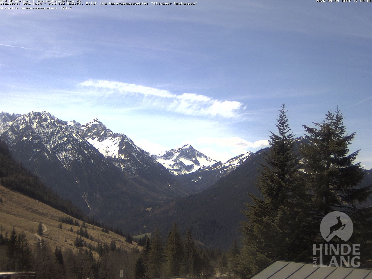 Archiv Foto Webcam Naturschutzgebiet "Allgäuer Hochalpen" vom Kinderhotel Oberjoch aus gesehen