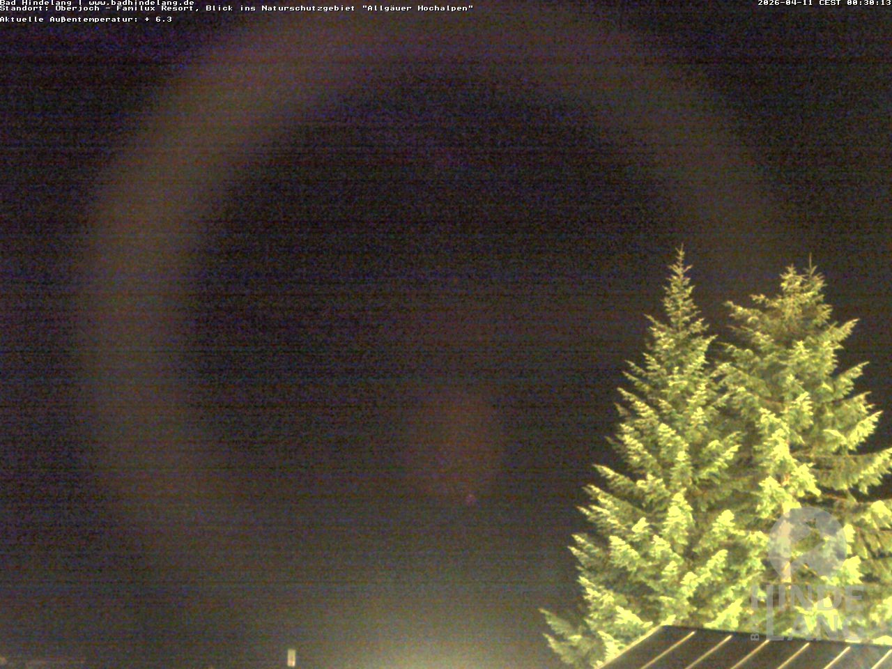 Archived image Webcam Kids hotel Oberjoch: view at the nature reseve "Allgäuer Hochalpen"