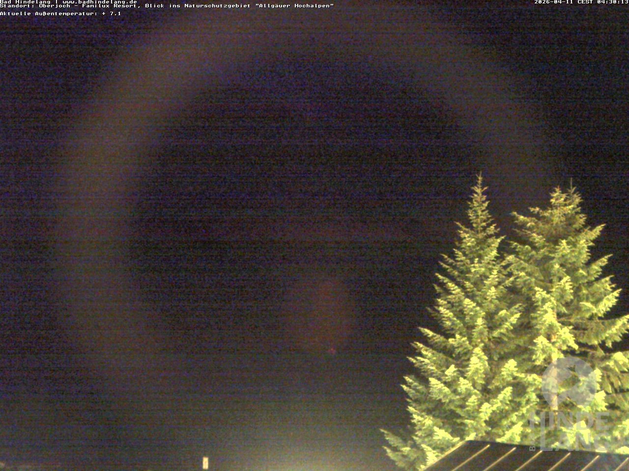 Archived image Webcam Kids hotel Oberjoch: view at the nature reseve "Allgäuer Hochalpen"