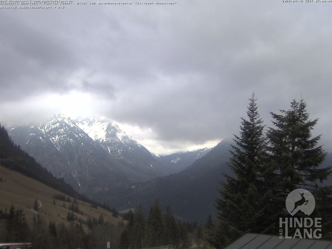 Archiv Foto Webcam Naturschutzgebiet "Allgäuer Hochalpen" vom Kinderhotel Oberjoch aus gesehen