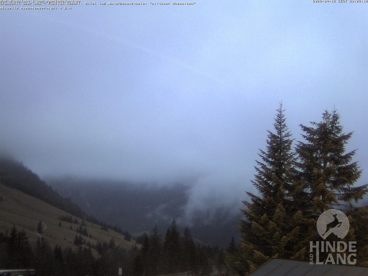 Archived image Webcam Kids hotel Oberjoch: view at the nature reseve "Allgäuer Hochalpen"