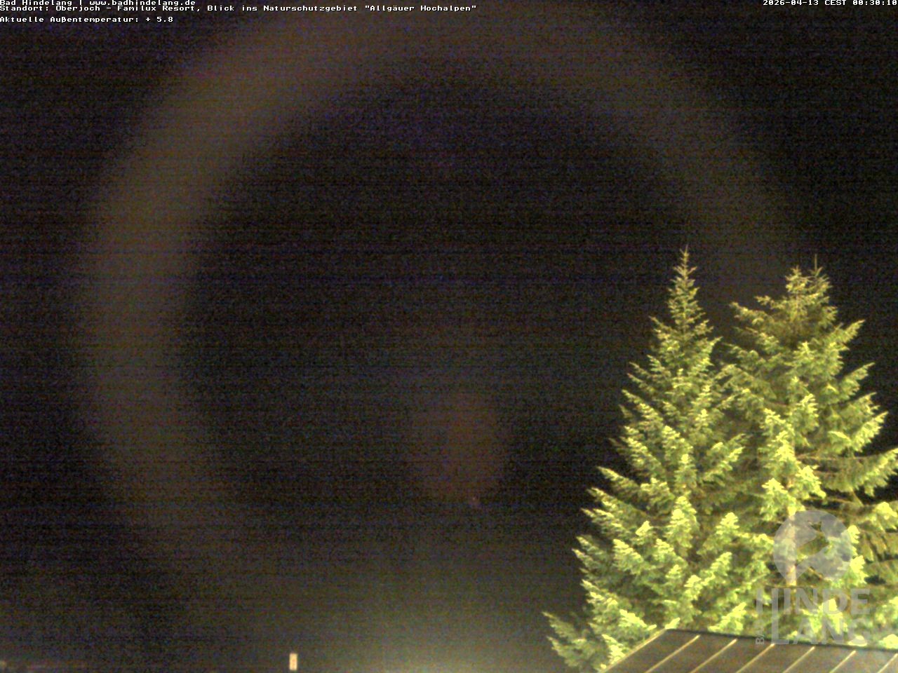 Archived image Webcam Kids hotel Oberjoch: view at the nature reseve "Allgäuer Hochalpen"