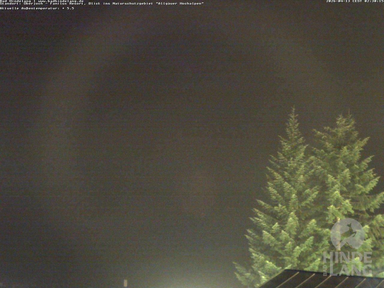 Archived image Webcam Kids hotel Oberjoch: view at the nature reseve "Allgäuer Hochalpen"