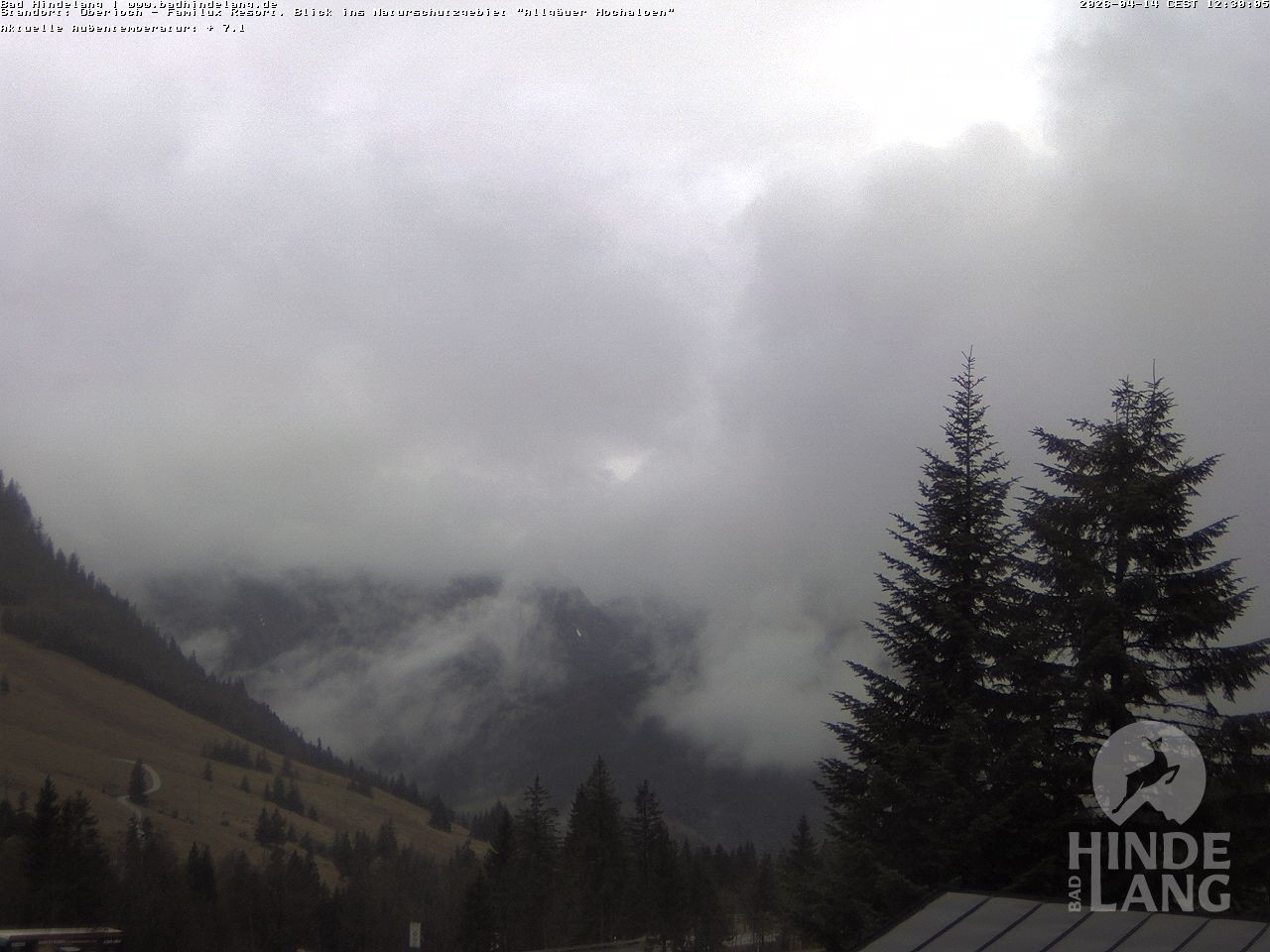 Archiv Foto Webcam Naturschutzgebiet "Allgäuer Hochalpen" vom Kinderhotel Oberjoch aus gesehen